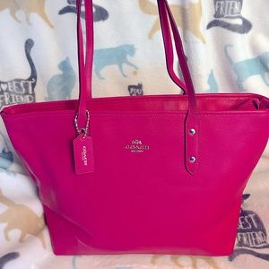 Coach leather tote